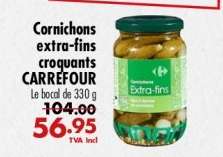 Cornichons extra-fins croquants CARREFOUR