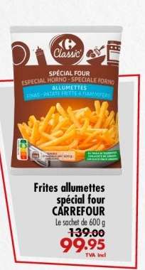 Frites allumettes spécial four CARREFOUR