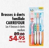 Brosses à dents familiale CARREFOUR