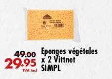 Eponges végétales x 2 Vittnet SIMPL