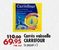 Carrés vaisselle CARREFOUR