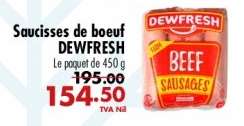 Saucisses de boeuf DEWFRESH