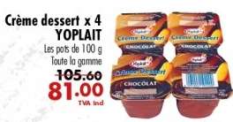 Crème dessert x 4 YOPLAIT