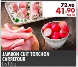 JAMBON CUIT TORCHON CARREFOUR