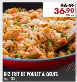 RIZ FRIT DE POULET & OEUFS