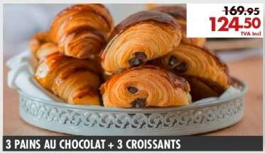 3 PAINS AU CHOCOLAT + 3 CROISSANTS