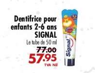 Dentifrice pour enfants 2-6 ans SIGNAL
