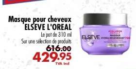 Masque pour cheveux ELSEVE L'OREAL
