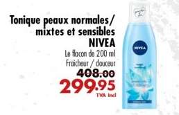 Tonique peaux normales / mixtes et sensibles NIVEA
