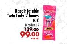 Rasoir jetable Twin Lady 2 lames BIC