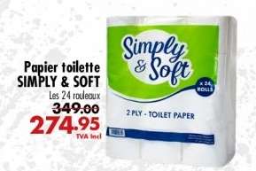 Papier toilette SIMPLY & SOFT