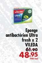 Eponge antibactérien Ultra fresh x 2 VILEDA