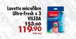 Lavette microfibre Ultra-Fresh x 3 VILEDA