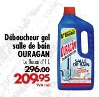 Déboucheur gel salle de bain OURAGAN