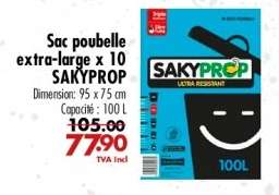 Sac poubelle extra-large x 10 SAKYPROP