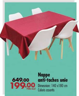 Nappe anti-taches unie