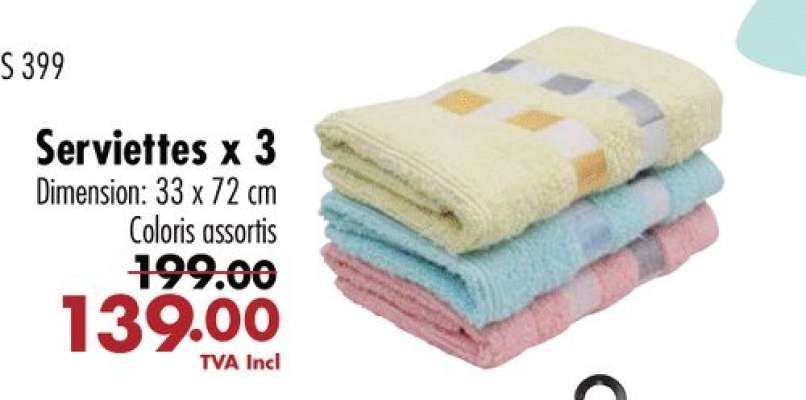 Serviettes x 3