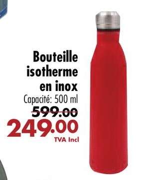 Bouteille isotherme en inox