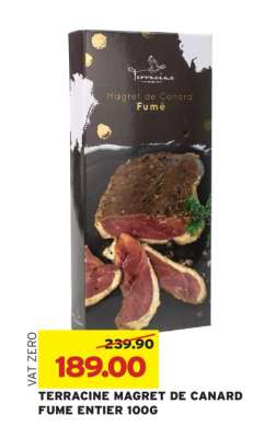 TERRACINE MAGRET DE CANARD FUME ENTIER 100G