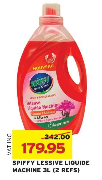 SPIFFY LESSIVE LIQUIDE MACHINE 3L (2 REFS)
