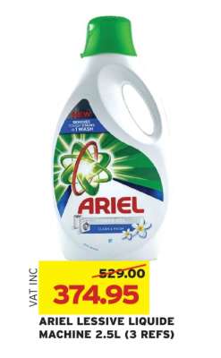ARIEL LESSIVE LIQUIDE MACHINE 2.5L (3 REFS)