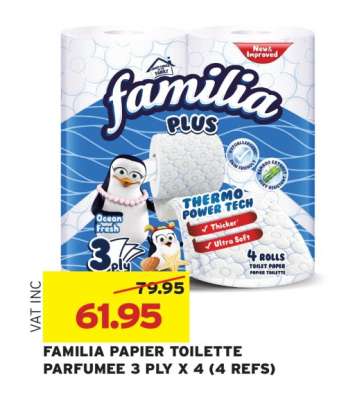 FAMILIA PAPIER TOILETTE PARFUMEE 3 PLY X 4 (4 REFS)