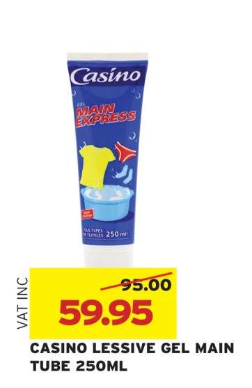 CASINO LESSIVE GEL MAIN TUBE 250ML
