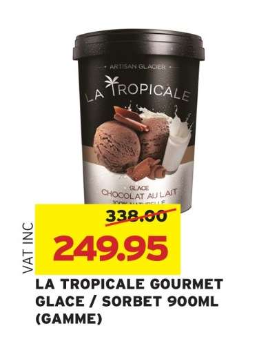 LA TROPICALE GOURMET GLACE/SORBET 900ML (GAMME)