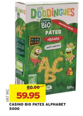 CASINO BIO PATES ALPHABET 500G