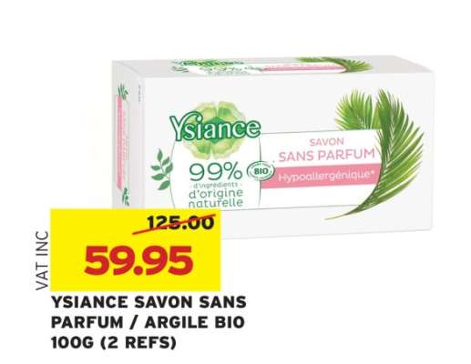 YSIANCE SAVON SANS PARFUM / ARGILE BIO