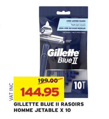 GILLETTE BLUE II RASOIRS HOMME JETABLE X 10