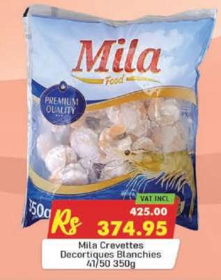 Mila Crevettes Decortiques Blanchies 41/50 350g