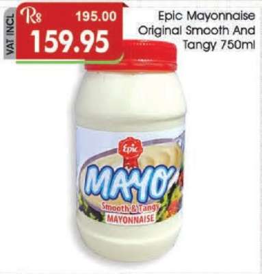 Epic Mayonnaise Original Smooth And Tangy 750ml