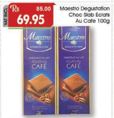 Maestro Degustation Choc Slab Eclats Au Cafe 100g