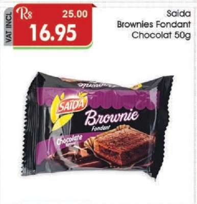 Saida Brownies Fondant Chocolat 50g