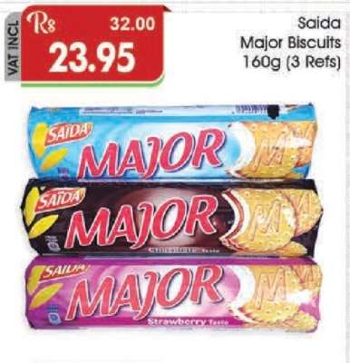 Saida Major Biscuits 160g (3 Refs)