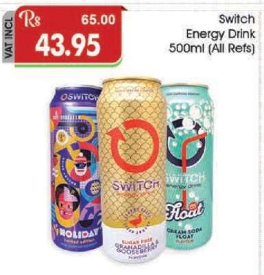 Switch Energy Drink 500ml (All Refs)