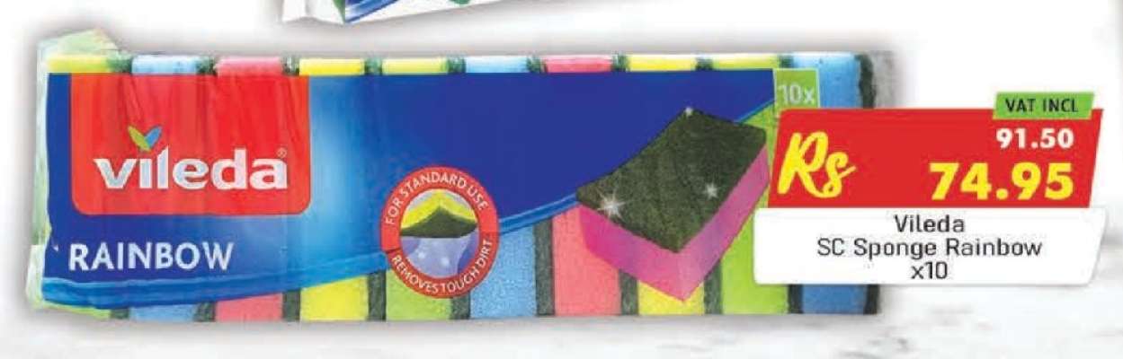 Vileda SC Sponge Rainbow x10