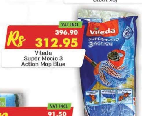 Vileda Super Mocio 3 Action Mop Blue