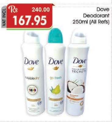 Dove Deodorant 250ml (All Refs)
