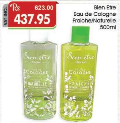 Bien Etre Eau de Cologne Fraiche/Naturelle 500ml
