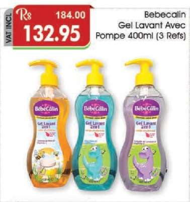 Bebecalin Gel Lavant Avec Pompe 400ml (3 Refs)