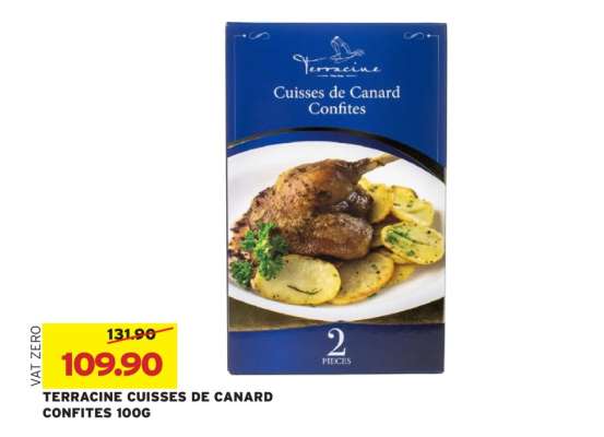TERRACINE CUISSES DE CANARD CONFITES 100G