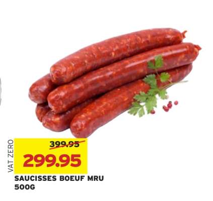 SAUCISSES BOEUF MRU