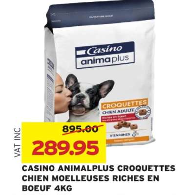 CASINO ANIMALPLUS CROQUETTES CHIEN MOELLEUSES RICHES EN BOEUF 4KG