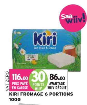 KIRI FROMAGE 6 PORTIONS 100G