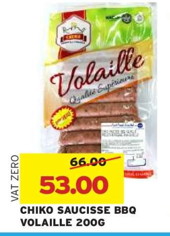 CHIKO SAUCISSE BBQ VOLAILLE 200G