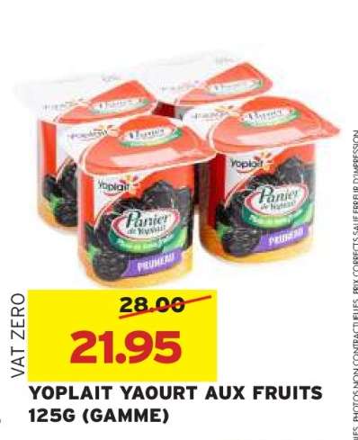 YOPLAIT YAOURT AUX FRUITS 125G (GAMME)