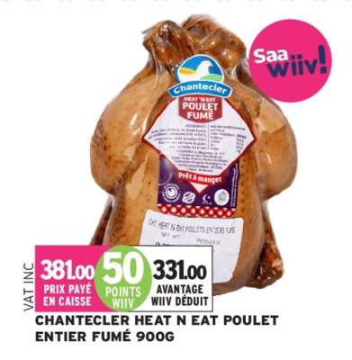 CHANTECLER HEAT N EAT POULET ENTIER FUME 900G