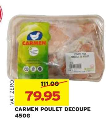 CARMEN POULET DECOUPE 450G
